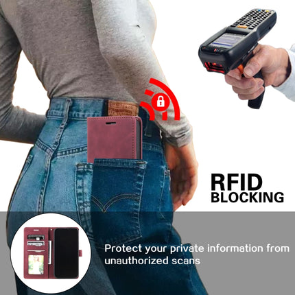 Skin Feel Anti-theft Brush Horizontal Flip Leather Phone Case For iPhone13 Pro(Red)-garmade.com