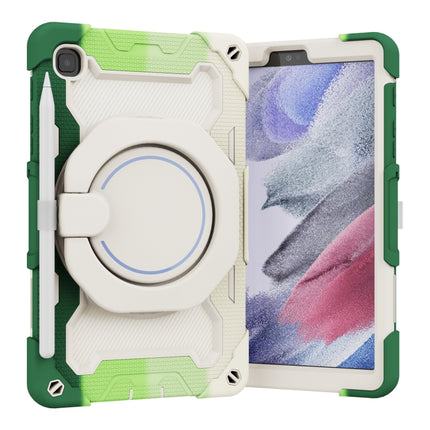 For Samsung Galaxy Tab A7 Lite Armor Contrast Color Silicone + PC Tablet Case(Colorful Green)-garmade.com