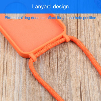 Acrylic Hollow Out Phone Case with Lanyard For iPhone 13 mini(Orange)-garmade.com