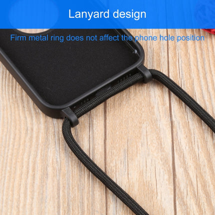 Acrylic Hollow Out Phone Case with Lanyard For iPhone 13 mini(Black)-garmade.com
