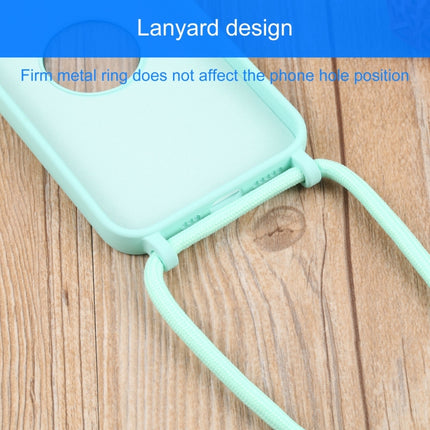 Acrylic Hollow Out Phone Case with Lanyard For iPhone 13 mini(Mint Green)-garmade.com