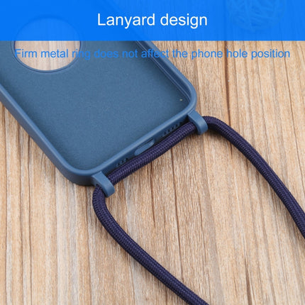 Acrylic Hollow Out Phone Case with Lanyard For iPhone 13 mini(Blue)-garmade.com