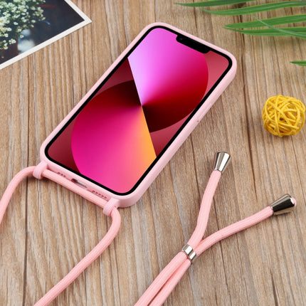 Acrylic Hollow Out Phone Case with Lanyard For iPhone 13 mini(Pink)-garmade.com