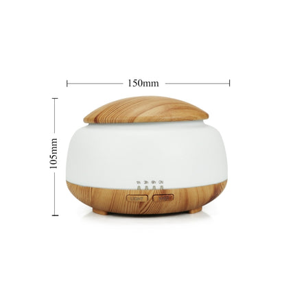 Wood Grain Humidifier Air Purifier Ultrasonic Atomization Household Aromatherapy Machine with Colorful LED Light Automatic Alcohol Sprayer, Plug Specification:US Plug(Light Brown)-garmade.com