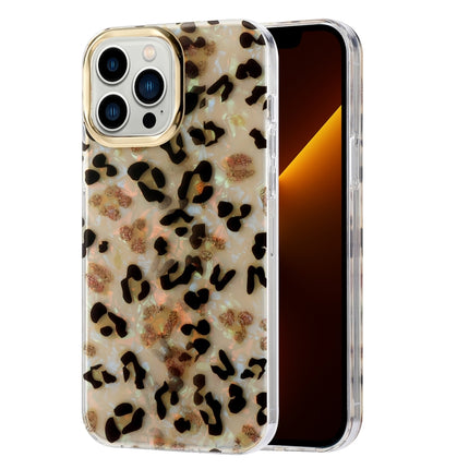 Electroplating Shell Texture Phone Case For iPhone 13(Leopard Y4)-garmade.com