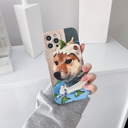 Colored Drawing Pattern TPU Phone Protective Case For iPhone 13 mini(A Dog)-garmade.com