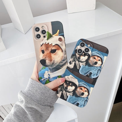 Colored Drawing Pattern TPU Phone Protective Case For iPhone 13 mini(A Dog)-garmade.com