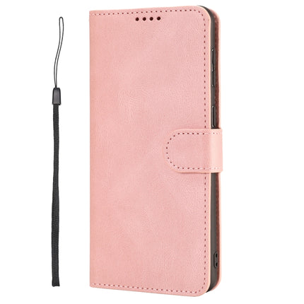 For Samsung Galaxy S22+ 5G Fantasy Classic Skin-feel Calfskin Texture Magnetic Buckle Horizontal Flip PU Phone Leather Case with Holder & Card Slot & Wallet(Pink)-garmade.com
