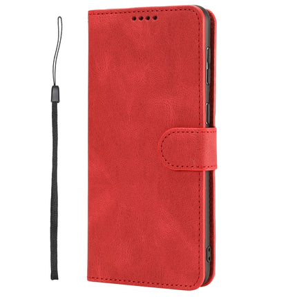 For Samsung Galaxy S22 5G Fantasy Classic Skin-feel Calfskin Texture Magnetic Buckle Horizontal Flip PU Phone Leather Case with Holder & Card Slot & Wallet(Red)-garmade.com