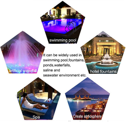 9W LED Stainless Steel Wall-mounted Pool Light Landscape Underwater Light(Colorful Light)-garmade.com