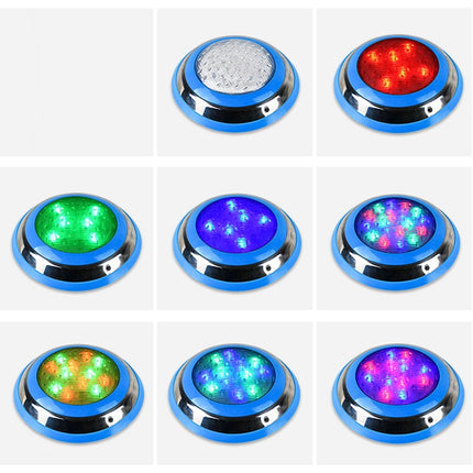 9W LED Stainless Steel Wall-mounted Pool Light Landscape Underwater Light(Colorful Light)-garmade.com