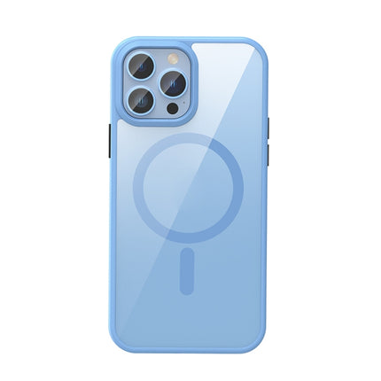 Crystal Clear Series Magsafe Magnetic Phone Case For iPhone 13(Far Peak Blue)-garmade.com