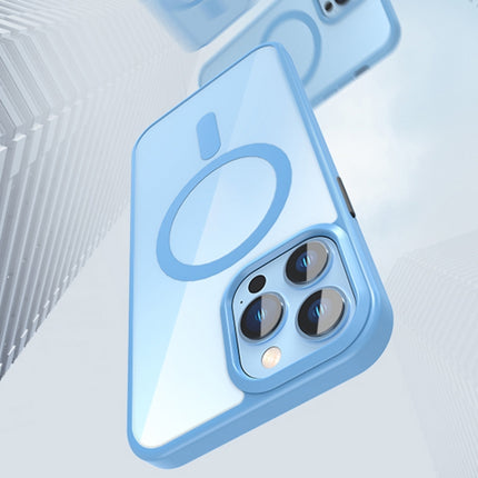 Crystal Clear Series Magsafe Magnetic Phone Case For iPhone 13(Far Peak Blue)-garmade.com