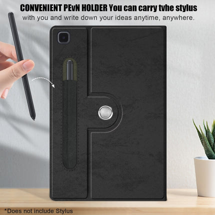 For Samsung Galaxy Tab A7 Lite 8.7 2021 T220 / T225 Solid Color 360 Degrees Rotation Tablet Leather Case with Holder(Black)-garmade.com