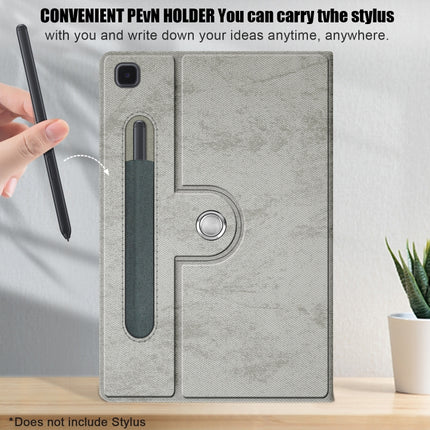 For Samsung Galaxy Tab A7 Lite 8.7 2021 T220 / T225 Solid Color 360 Degrees Rotation Tablet Leather Case with Holder(Grey)-garmade.com