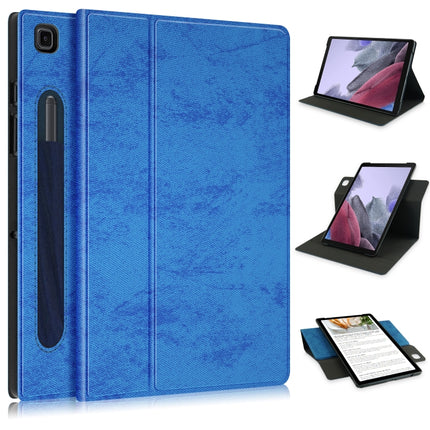 For Samsung Galaxy Tab A7 Lite 8.7 2021 T220 / T225 Solid Color 360 Degrees Rotation Tablet Leather Case with Holder(Dark Blue)-garmade.com