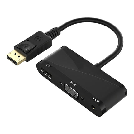 D45 3 in 1 DP to HDMI + VGA + 3.5 Audio Converter Cable(Black)-garmade.com