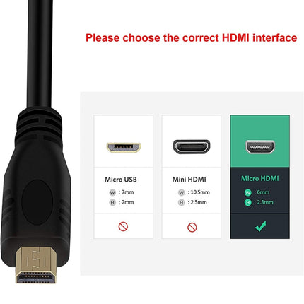 h115 3 in 1 Micro HDMI to HDMI + VGA + 3.5 Audio Converter Cable(Black)-garmade.com