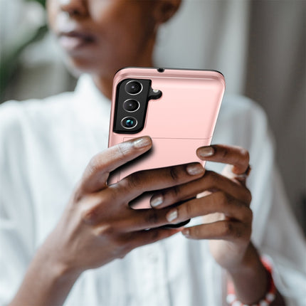 For Samsung Galaxy S22+ 5G Shockproof Armor Phone Case with Card Slot(Rose Gold)-garmade.com