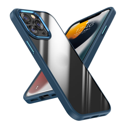 Four-corner Shockproof TPU + PC Phone Case For iPhone 13(Blue)-garmade.com