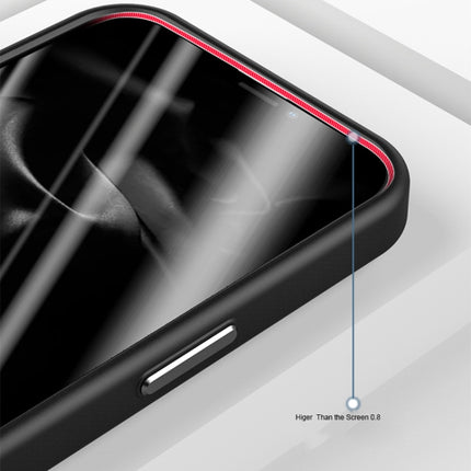 Four-corner Shockproof TPU + PC Phone Case For iPhone 13(Black Red)-garmade.com