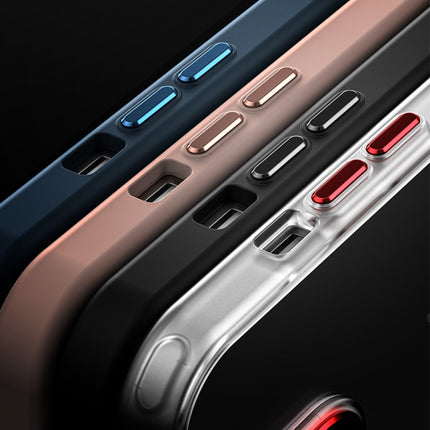 Four-corner Shockproof TPU + PC Phone Case For iPhone 13 Pro(Transparent Red)-garmade.com