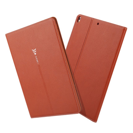 For iPad 10.2 2021 / 2020 / 2019 GEBEI PU+TPU Horizontal Flip Protective Case with Holder & Card Slots(Brown)-garmade.com