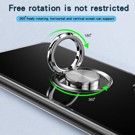 For Samsung Galaxy S22+ 5G Shockproof Matte Transparent TPU Phone Case with Ring Holder(Transparent)-garmade.com