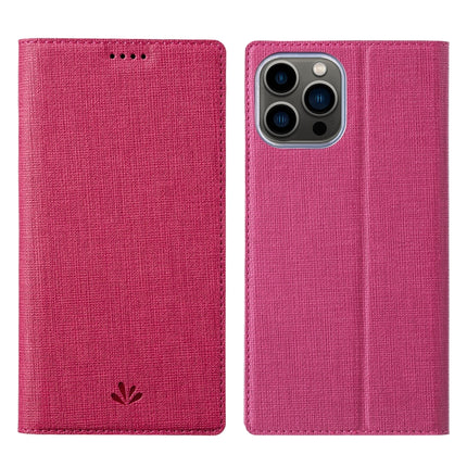 ViLi DMX Series Shockproof Magsafe Magnetic Horizontal Flip Leather Phone Case For iPhone 13 Pro(Rose Red)-garmade.com