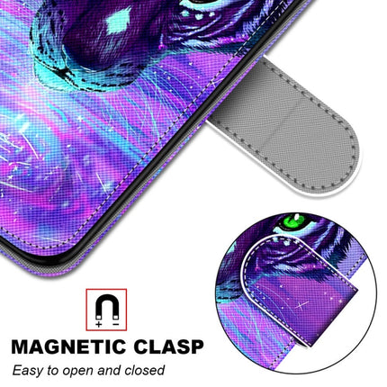 For Samsung Galaxy S22+ 5G Coloured Drawing Cross Texture Horizontal Flip Leather Phone Case with Holder & Card Slots & Wallet & Lanyard(Tiger Drinking Water)-garmade.com