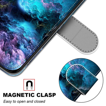 For Samsung Galaxy S22+ 5G Coloured Drawing Cross Texture Horizontal Flip Leather Phone Case with Holder & Card Slots & Wallet & Lanyard(Colorful Clouds)-garmade.com