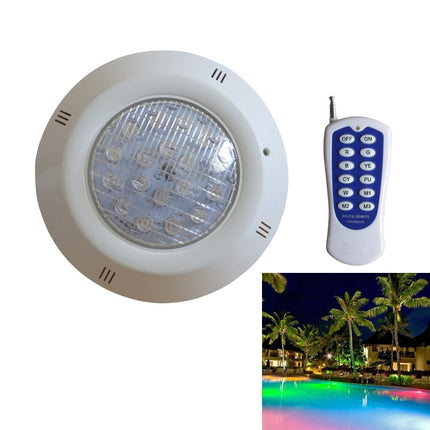 Swimming Pool ABS Wall Lamp LED Underwater Light, Power:18W(Colorful + Remote Control)-garmade.com