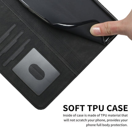 For Samsung Galaxy S22+ 5G Cubic Skin Feel Flip Leather Phone Case(Black)-garmade.com