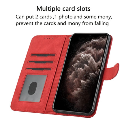 For Samsung Galaxy S22+ 5G Cubic Skin Feel Flip Leather Phone Case(Red)-garmade.com