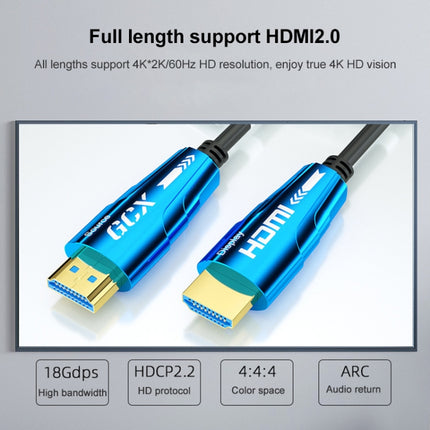 HDMI 2.0 Male to HDMI 2.0 Male 4K HD Active Optical Cable, Cable Length:10m-garmade.com