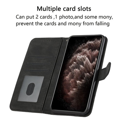 Cubic Skin Feel Flip Leather Phone Case For iPhone 13 mini(Black)-garmade.com