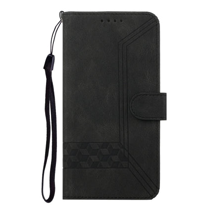 Cubic Skin Feel Flip Leather Phone Case For iPhone 13 Pro(Black)-garmade.com