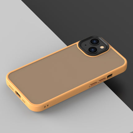 Translucent Frosted Shockproof Phone Case For iPhone 13 Pro(Brass)-garmade.com