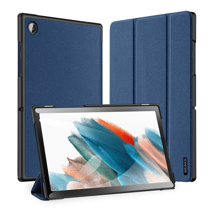 For Samsung Galaxy Tab A8 2021 DUX DUCIS Domo Series Cloth Texture Flip Leather Case(Blue)-garmade.com