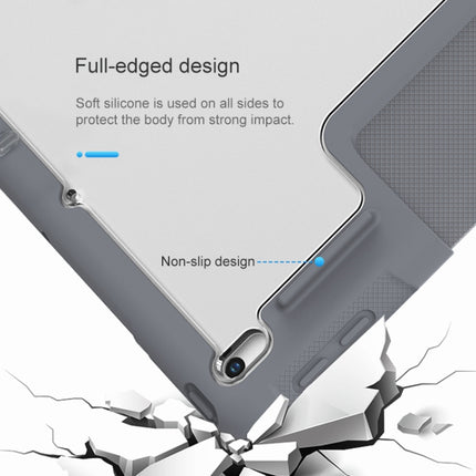 For iPad 10.2 Mutural Horizontal Flip PC + TPU + PU Leather Case with Holder & Pen Slot(Black)-garmade.com