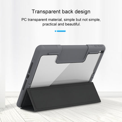 For iPad 9.7 Mutural Horizontal Flip PC + TPU + PU Leather Case with Holder & Pen Slot(Blue)-garmade.com