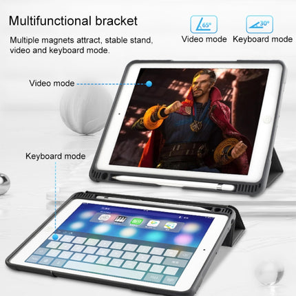 For iPad Pro 10.5 Mutural Horizontal Flip PC + TPU + PU Leather Case with Holder & Pen Slot(Blue)-garmade.com