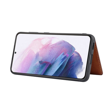 For Samsung Galaxy S22+ 5G Calfskin Color Matching TPU + PU Phone Case(Black)-garmade.com