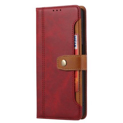 For Samsung Galaxy S22+ 5G Calf Texture Double Fold Leather Phone Case(Red)-garmade.com