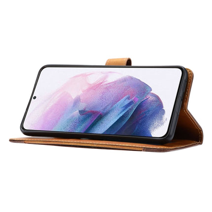 For Samsung Galaxy S22+ 5G Calf Texture Double Fold Leather Phone Case(Red)-garmade.com