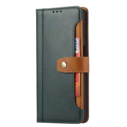 For Samsung Galaxy S22+ 5G Calf Texture Double Fold Leather Phone Case(Green)-garmade.com