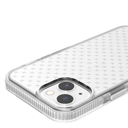 Grid Pattern Shockproof Transparent TPU Phone Case For iPhone 13 mini(White)-garmade.com