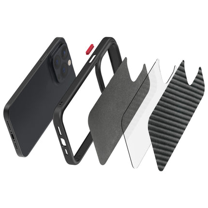 Real Carbon Fiber MagSafe Magnetic Phone Case For iPhone 13 Pro(Black)-garmade.com