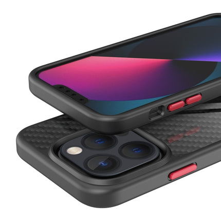 Real Carbon Fiber MagSafe Magnetic Phone Case For iPhone 13 Pro(Black)-garmade.com