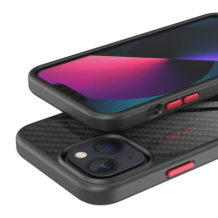 Real Carbon Fiber MagSafe Magnetic Phone Case For iPhone 13 mini(Black)-garmade.com
